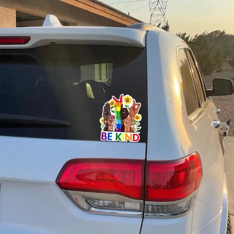 JT25# Hand Talking LGBTQ+ Gay Les Pride ASL Stickers Decals Waterproof Decoration Car Stickers