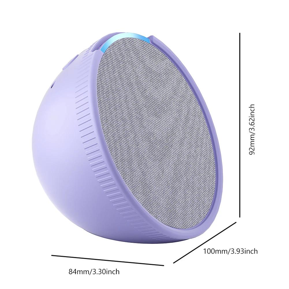 Wandmontierter Smart Speaker Halter Verhindert Herunterfallen Lautsprecherregal Heimdekoration Eingebautes Kabelmanagement für Amazon Echo Pop