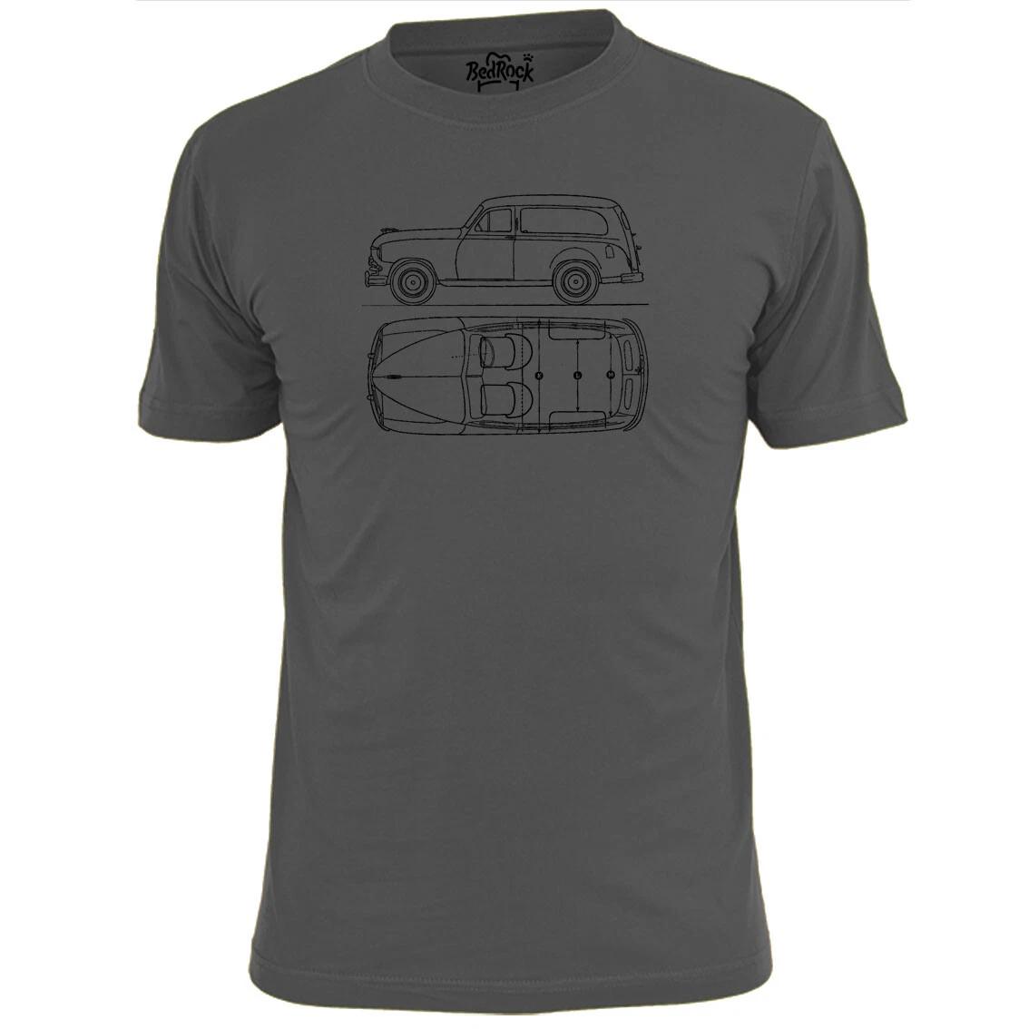 Mens Standard Vanguard Van Car Blueprint T shirt Retro Motor 4XL