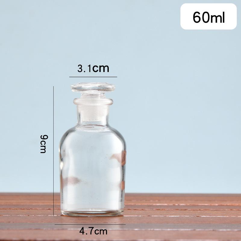 Brown Transparent Thickened Wide-Mouth Frosted Glass Reagent and Medicine Bottle
