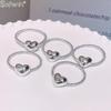 10pcs  Hair Tie Silver/white Heart-shaped Rubber Bands, Suitable For Girls, Baby Ponytail Holders, High Elasticity, Durable Hair