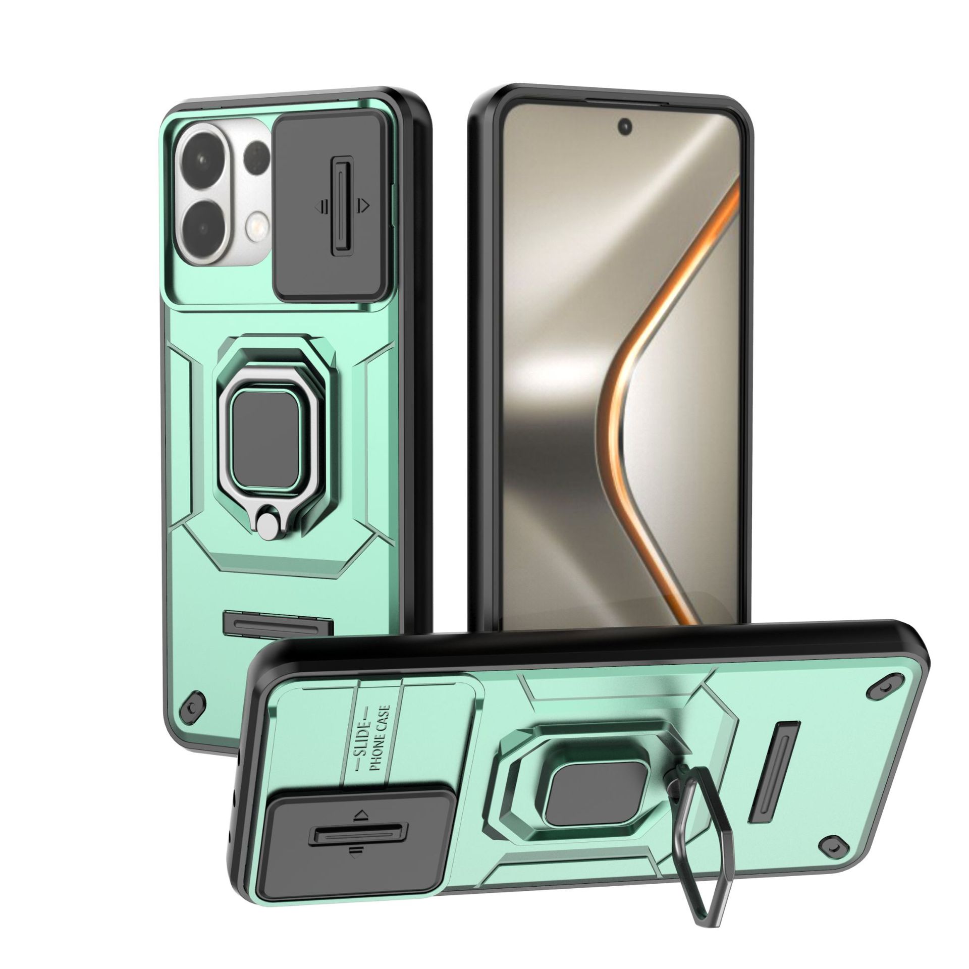 

Oppo K12S Phone Case,Military-Grade Magnetic Kickstand Phone Case Cover for Oppo K12S зелений