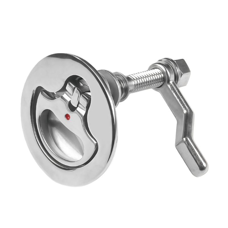 Easy Install Keyless Flush Mount Floor Lock Flush Pull Latches for Hatches Access Panels Round Deck Hatches