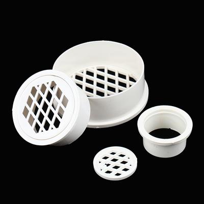 100% Brand New & High Quality Insert Type Simple Floor Drain PVC 50-200 Round Pipe End Cap Filter Net Air Vent