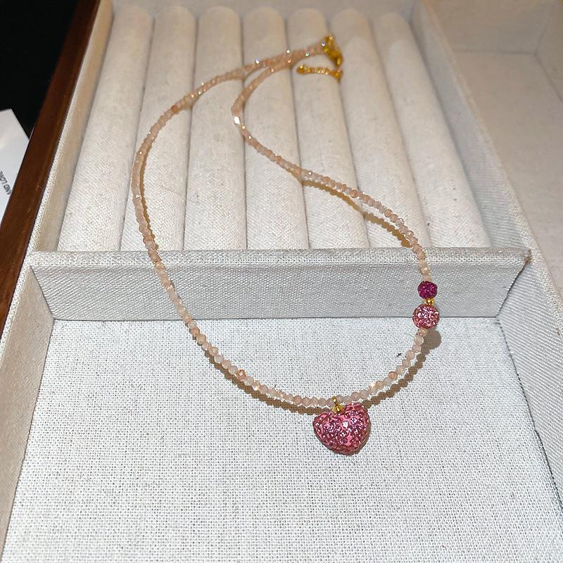 Bohemian vacation wind beaded necklace light luxury personality collarbone chain necklace