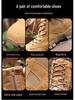 New Brown Combat Training Boots: Men's & Women's High-Top, Dustproof, Breathable Cowhide Outdoor Mountaineering Zipper Boots