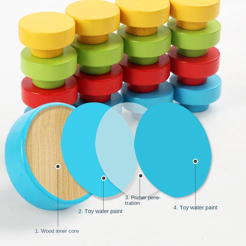 Children's Early Learning Puzzle Interactive Toys, Mushroom Nail Game, Intelligence Puzzle, Color Recognition