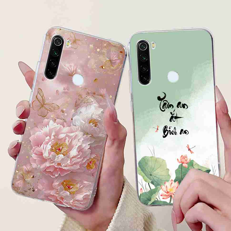 For Xiaomi Redmi Note 8 Case Vintage Dragon Luxury Flower Soft Silicone TPU Cover For Redmi Note8 Note 8T Phone Cases Shockproof