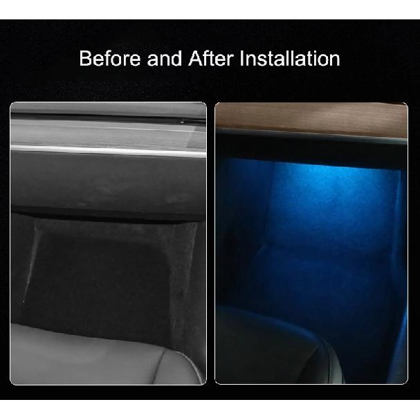 For Tesla Model Y -2024 LED Atmosphere Foot-Well Lights Ultra Bright Puddle Door Bulb Interior Lighting