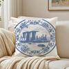 Singapore Vintage Cityscape Cushion Cover Breathable Short Plush Cushion Covers Machine Washable Wrinkle-Resistant Soft Durable