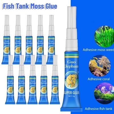 5Pcs Driftwood Fish Tank Landscaping Moss Glue Water Grass Stick Fixing Glue  Aquarium