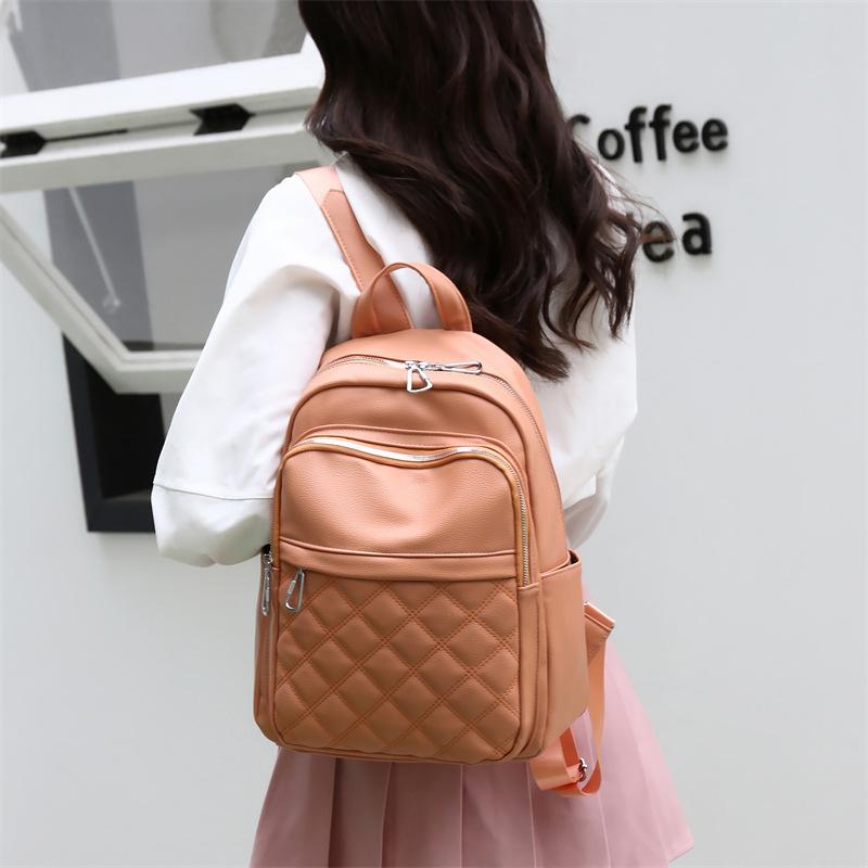 Backpack Women's New Spring and Summer Fashion Small Backpack Diamond Embroidered Thread Backpack Women