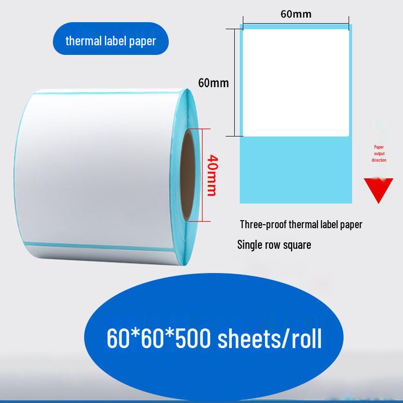 Durable Self-Adhesive Thermal Label Paper for Electronic Scales - Barcode Stickers (Sizes: 80x60, 50x40, 30)