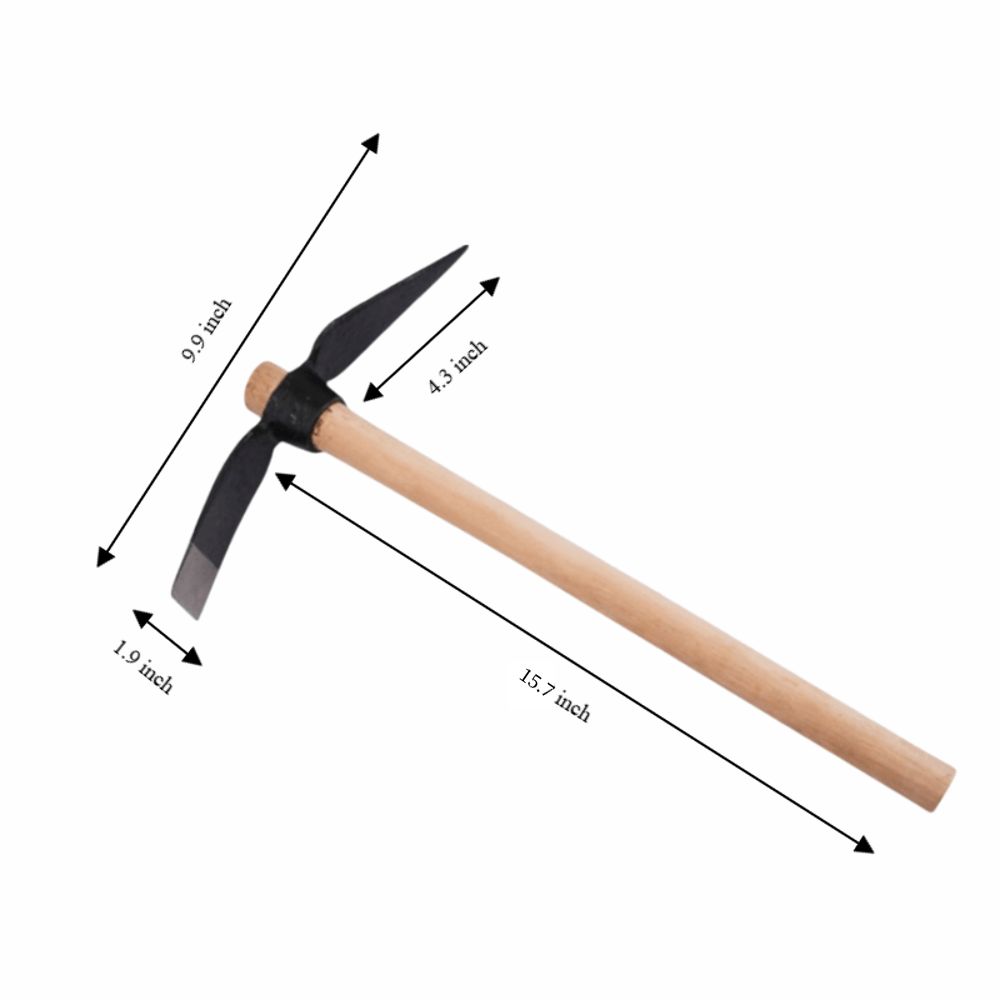 Wood Handle Pick Axe Double Sided Garden Pick Mattock Durable Pick Mattock Hoe  Outdoors Climbing