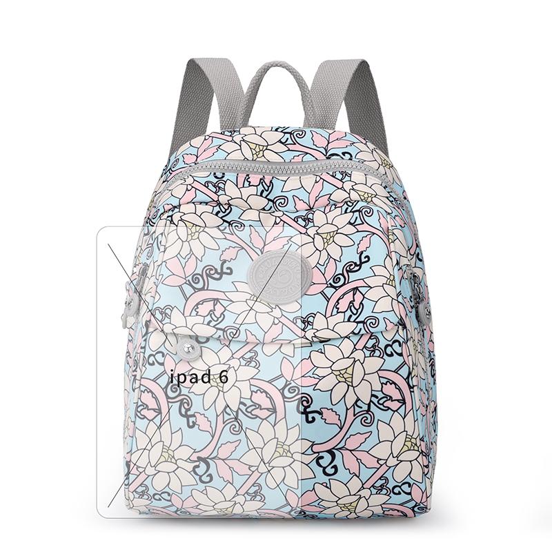 Printed Backpack Large Capacity Nylon Travel Bag Women's Backpack