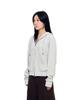 Aakam Knitted Zip-Up Hoodie (Ivory)