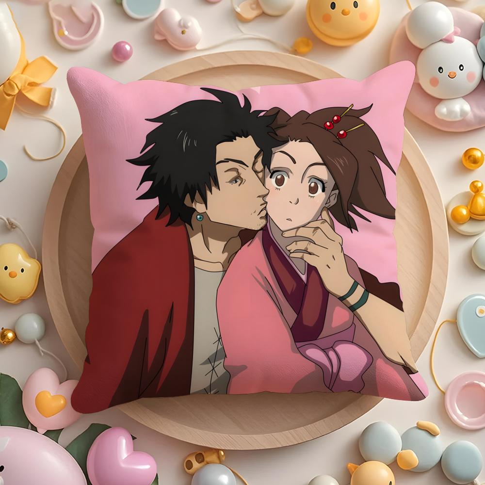 S-Samurai C-Champloo Anime Kissenbezug für Zuhause & Auto Mehrzweck-Kissenbezug - Wendbar, Weich & Langlebig für den täglichen Gebrauch