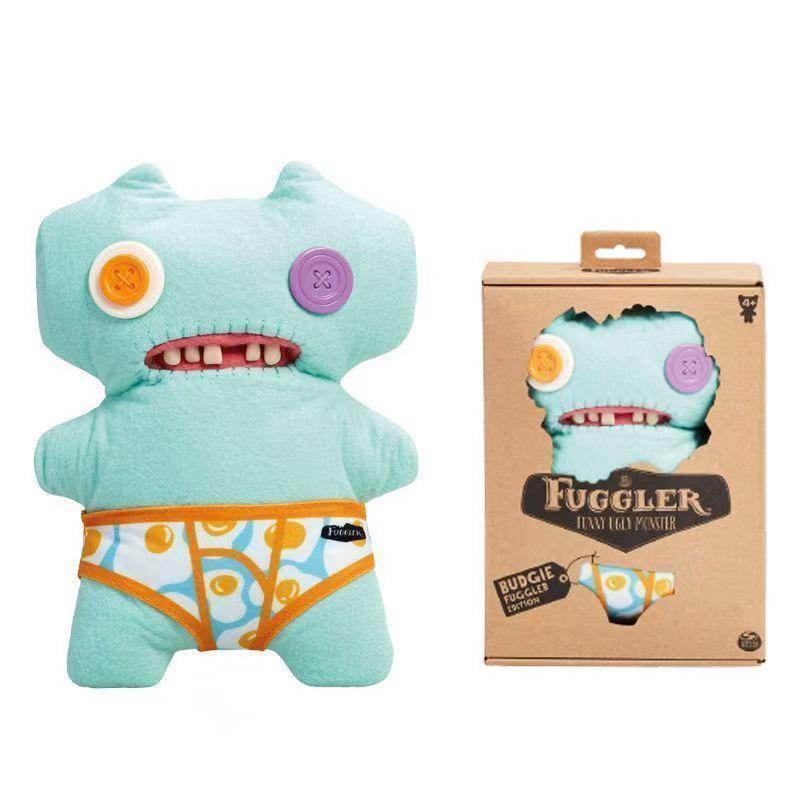 

BEPAN 2026 Fuggler Plush Toys Funny Ugly Teeth Monster Beach Resort Series Plushies Squirm Crazy bit Stuffed Peluche Gifts 8-26cm ціан