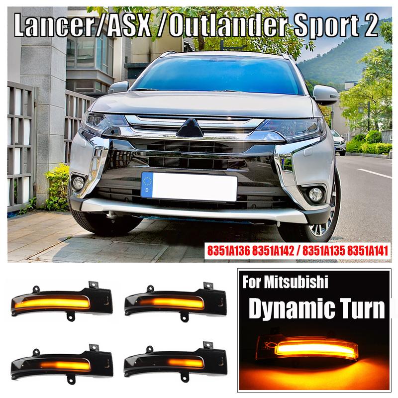 LED Flowing Turn Signal Blinker Light For Mitsubishi Outlander Sport ASX 2013- Lancer 2016 Side Mirror Indicator Flasher