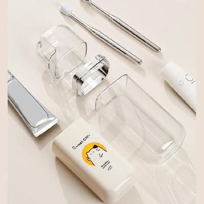 Estojo de Armazenamento à Prova de Vazamento 3 em 1 Porta-Escova de Dentes para Cuidados Dentários para Embalar Durante Viagens de Negócios e Férias em Família