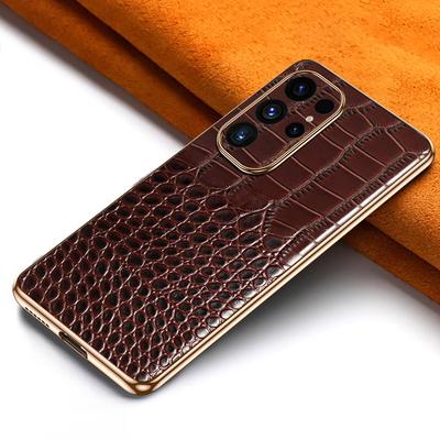 Genuine Cowhide Leather Phone Case for Samsung Galaxy S 24 S24 Ultra Luxury Back Cover