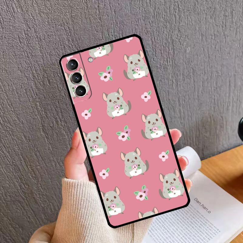 Süße Cartoon-Chinchilla-Handyhülle für Samsung Galaxy S24 S26 Ultra S20 S21 S22 S23 S25 Plus S10 S24 S25 FE Hülle