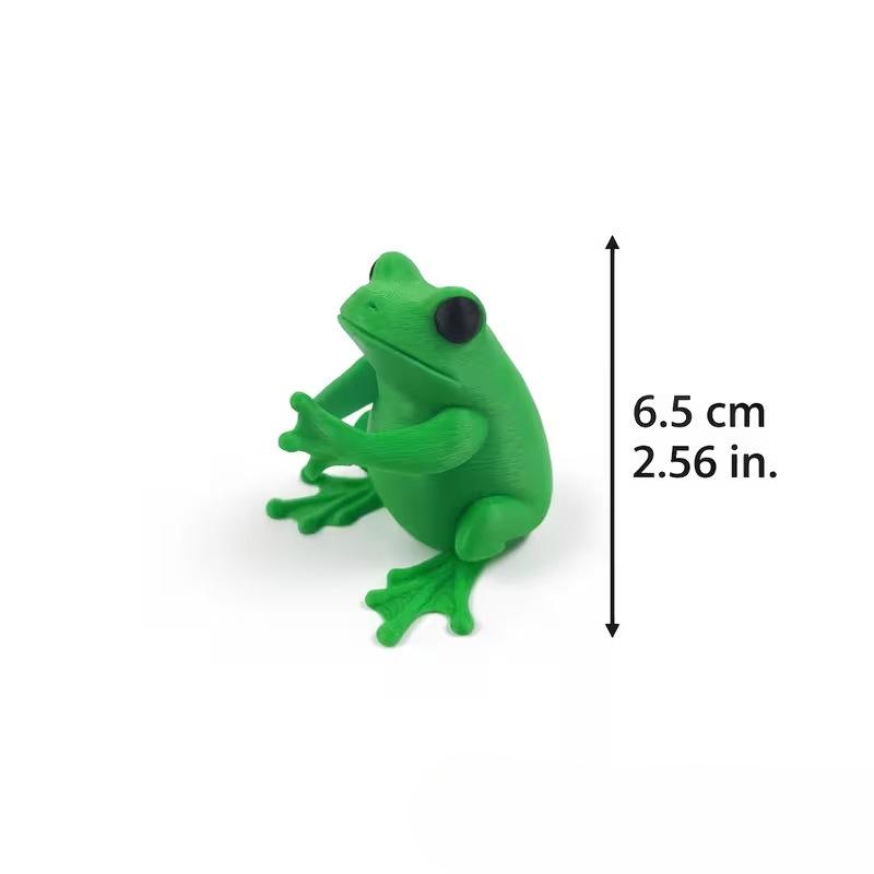 Cute Green Frog Shaped Desktop Organizer 3D Print Pen Holder Novelty Home Office Stationery Storage Box