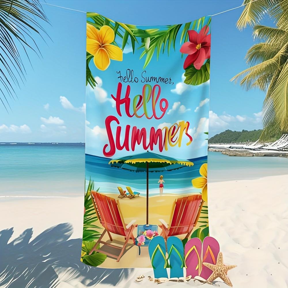 

Tropical Beach Microfiber Towel, Quick-Dry Sand-Resistant Lightweight for Travel Pool Surfing Yoga Camping W40*H60(CM)