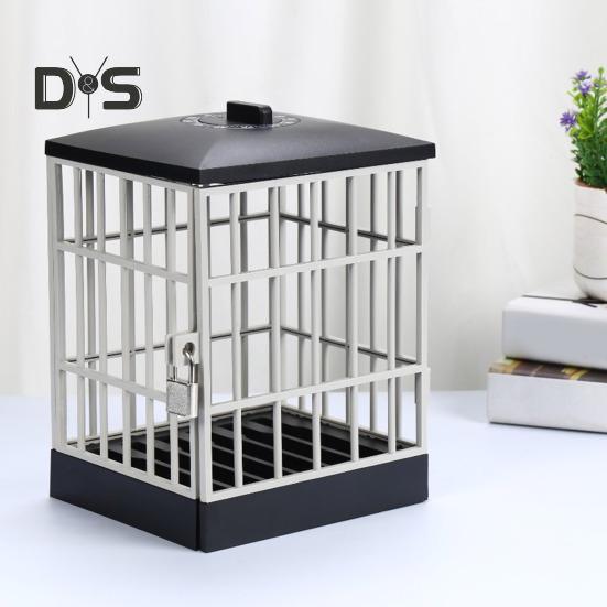 Cell Phone Jail Lock Box with Keys Mobile Prison Cell Phone Cage for Classroom Family Self-Discipline Tool