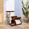Cat Tree, Cat Tower for Kittens with Rotatable Top Bar, Sisal Scratching Post, Tunnel, Dangling Balls - Brown