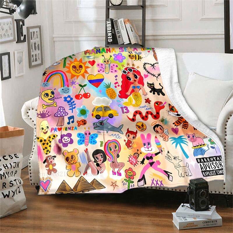 

Латинская певица Karol G Manana Series Karol G одеяло для любителей теплые плюшевые уютные домашние одеяла для подарка на все сезоны