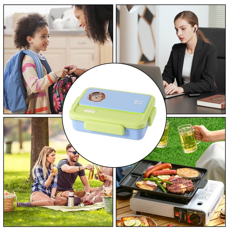 Stainless Steel Lunch Box For Kids Food Containers Metal Portable Lunchbox With Airtight Lid And Compartments For Salad Sandwich
