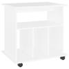 VidaXL Rolling Cabinet White 60x45x60 Cm Chipboard