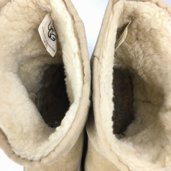 UGG Sheepskin Mouton Boots Camel Brown Size W8 25.0(USED)