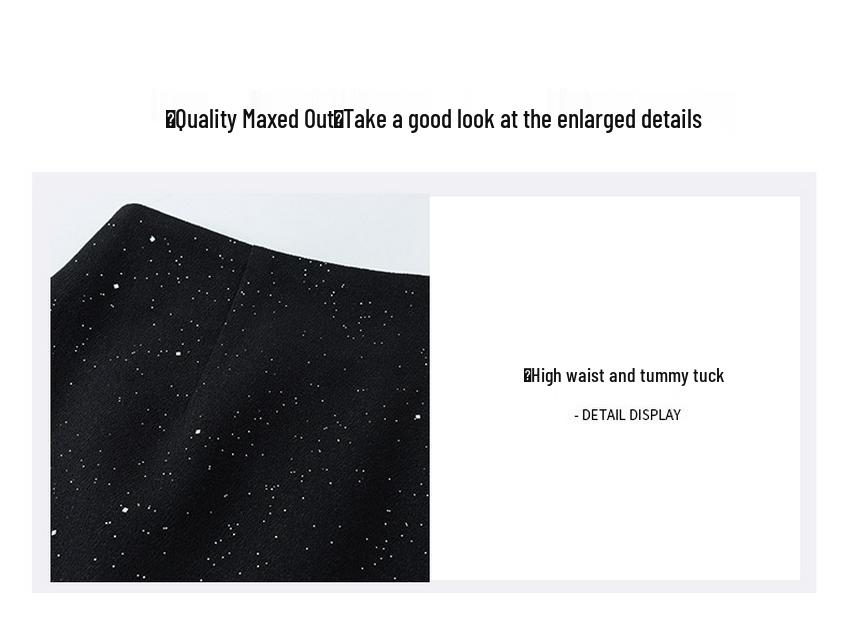 Versatile Sequin High-Waist Petite Skirt - 2025 Autumn/Winter Collection