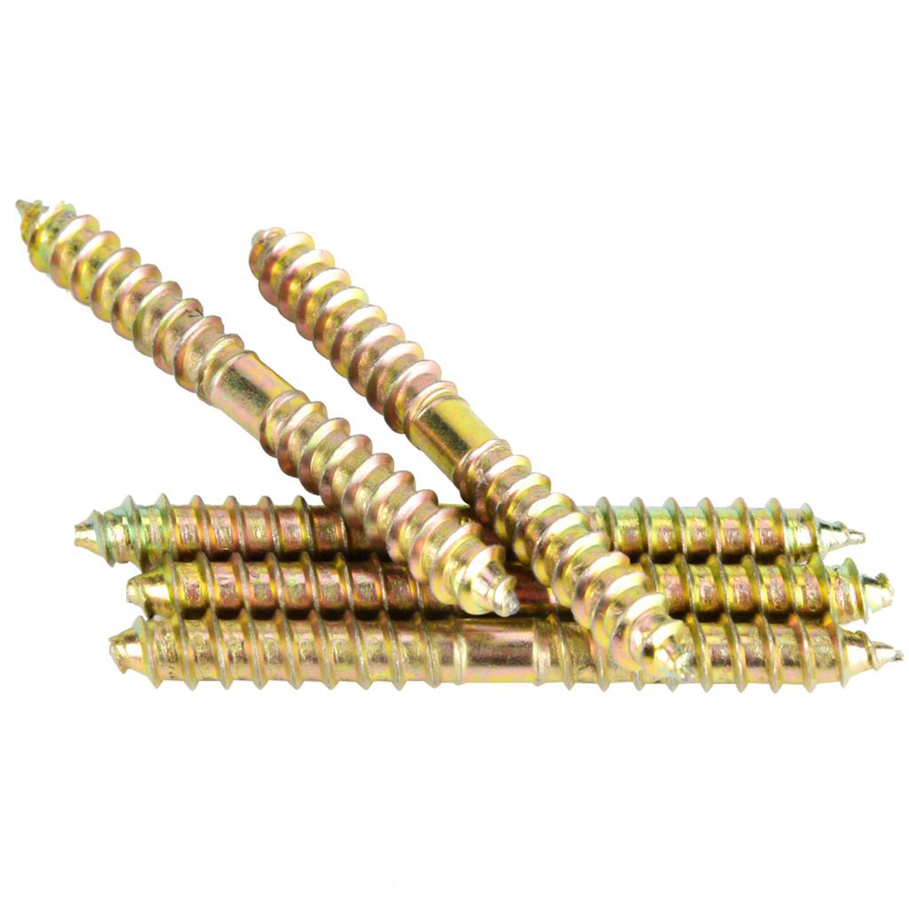 10 piezas 6*60mm Tornillo pasador Conector para muebles de carpintería Tornillo de doble extremo