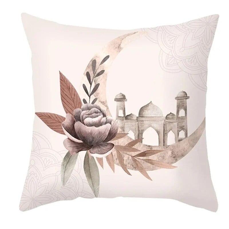 Eid Mubarak Pillowcase Moon Star Lantern Pillowcase Decoration