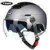Motorcycle Summer Riding Helmet Men's and Womens Dual Lens Four Season Half Helmet Electric Bicycle Sun Protection Safety Helmet
