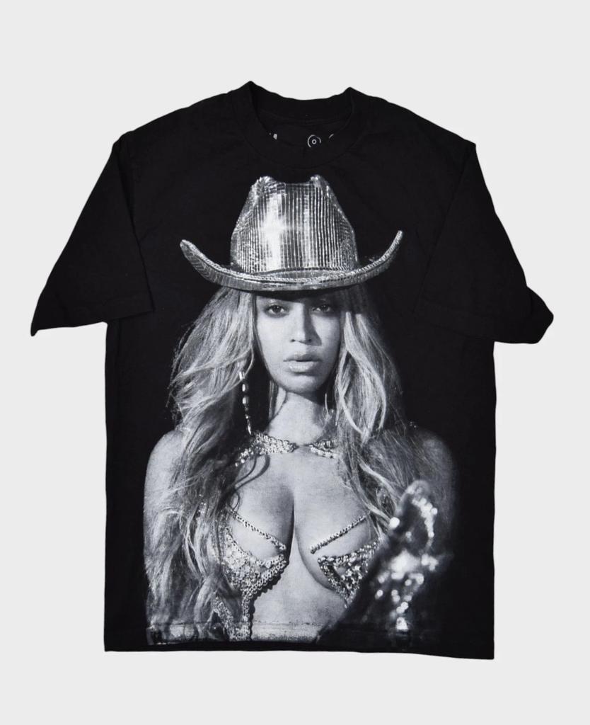 Y2k Fashion Top Hip Hop Fashion Renaissance World Tour Disco Cowboy Hat T-Shirt Casual Loose Top Sports Street Wear Unisex