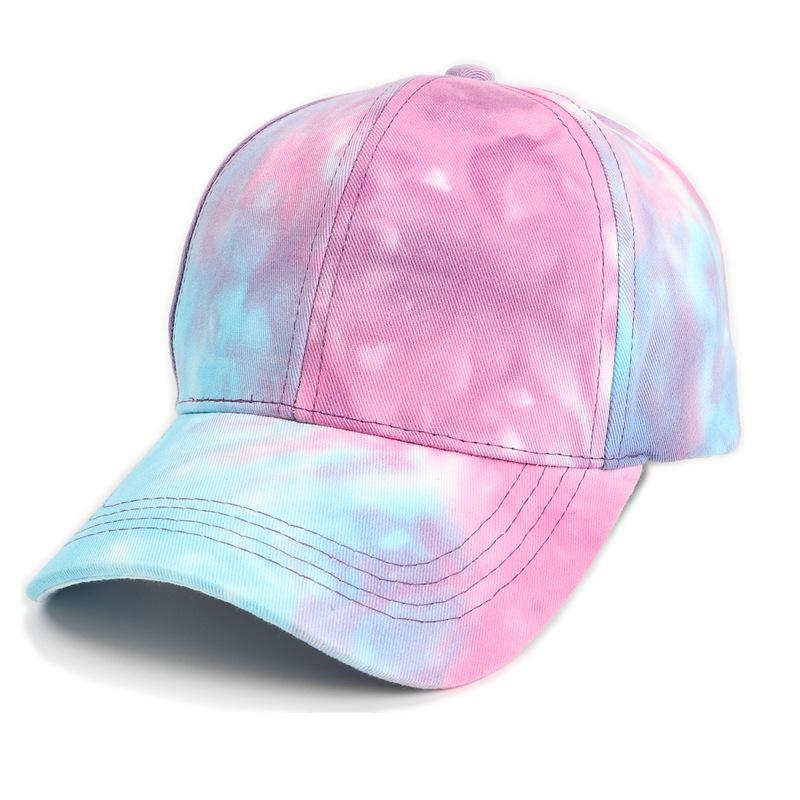 New Fashion Colorful Tie-Dye Baseball Cap Spring Men'S And Women'S Trend Lovers Hat Outdoor Sports Adjustable Sun Graffiti Bones