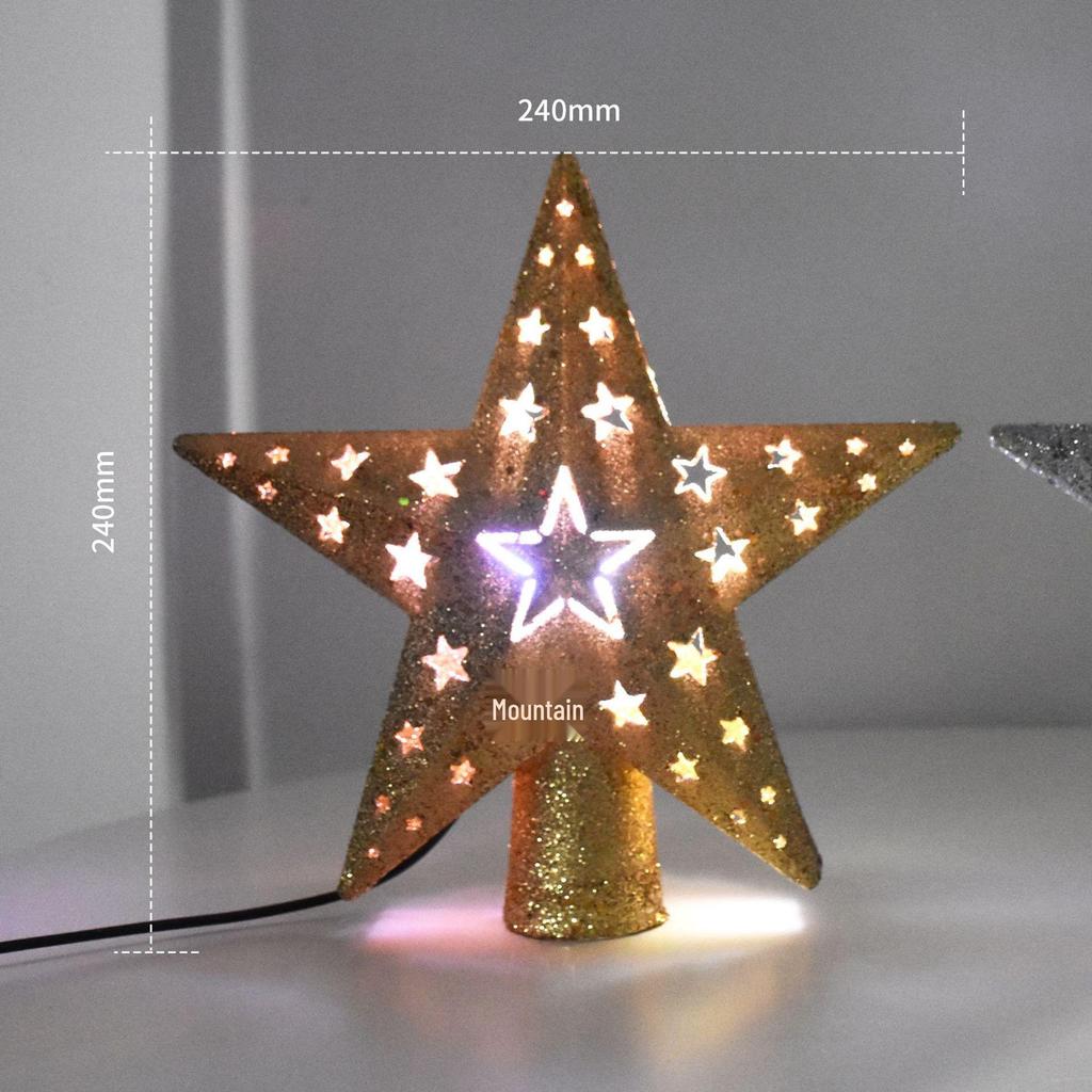 Drehender Schneeflocken Sternenhimmel LED Baumspitze mit 3D Projektion