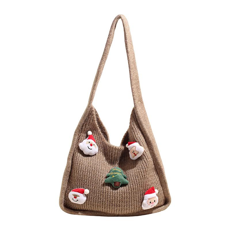 

Large Capacity Top Handle Bag Ins Simple Woven Shoulder Bag for Travel Commute Comfortable and Versatile Texture Storage Bags хакі