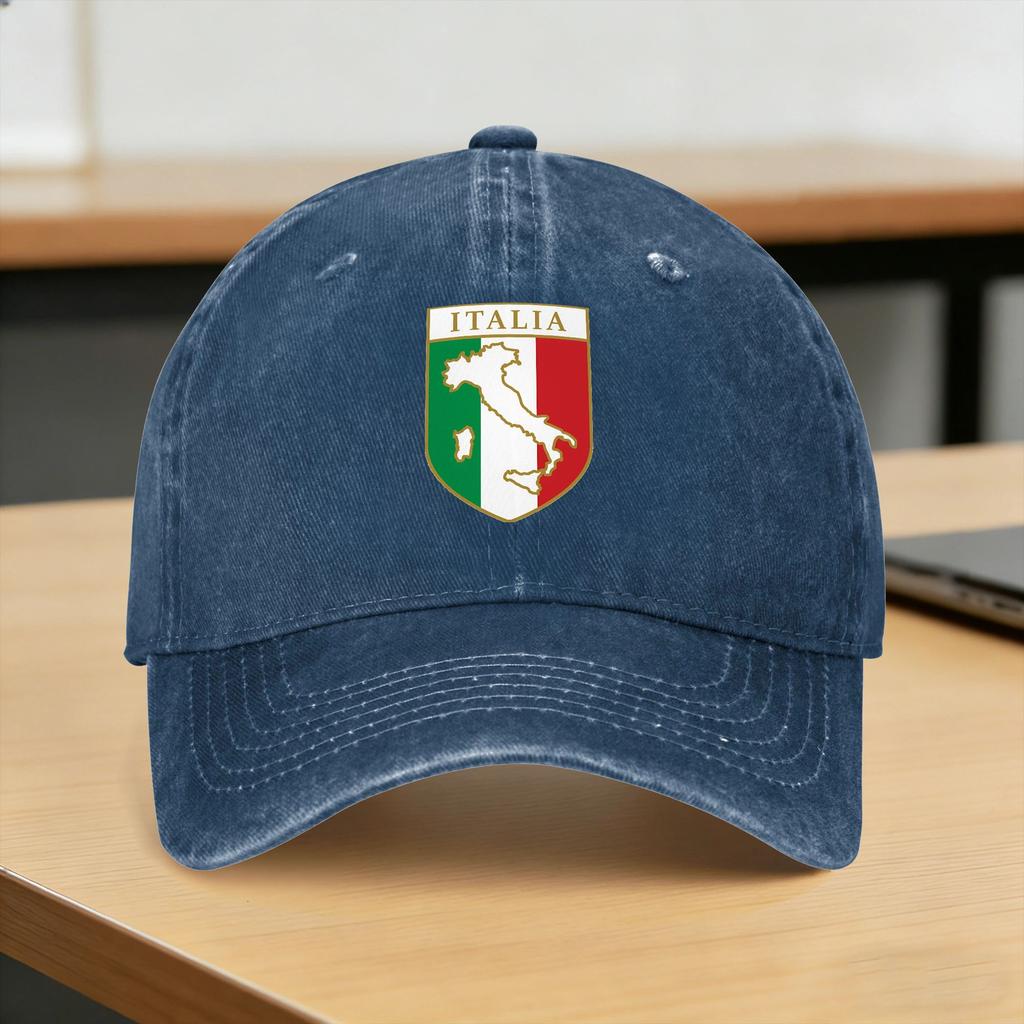 Washed Baseball Cap Italia Italian Flag Vintage Summer Trucker Hat For Unisex Adult  Casual Kpop Rock Sun Baseball Caps