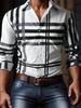 Men's plaid long-sleeved shirt, stylish and casual collared shirt, breathable and versatile top for everyday wear and commuting.