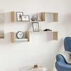Wall Shelves - EXCLUSIVE HOUSE - Set of 2 - Sonoma Oak - 100x15x20 Cm - Engineered Wood