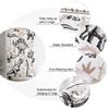 Dinosaur Sketch Shower Curtain: Fun, Vintage-Inspired Bathroom Decor For Playful, Educational Ambiance And Imaginative Touch