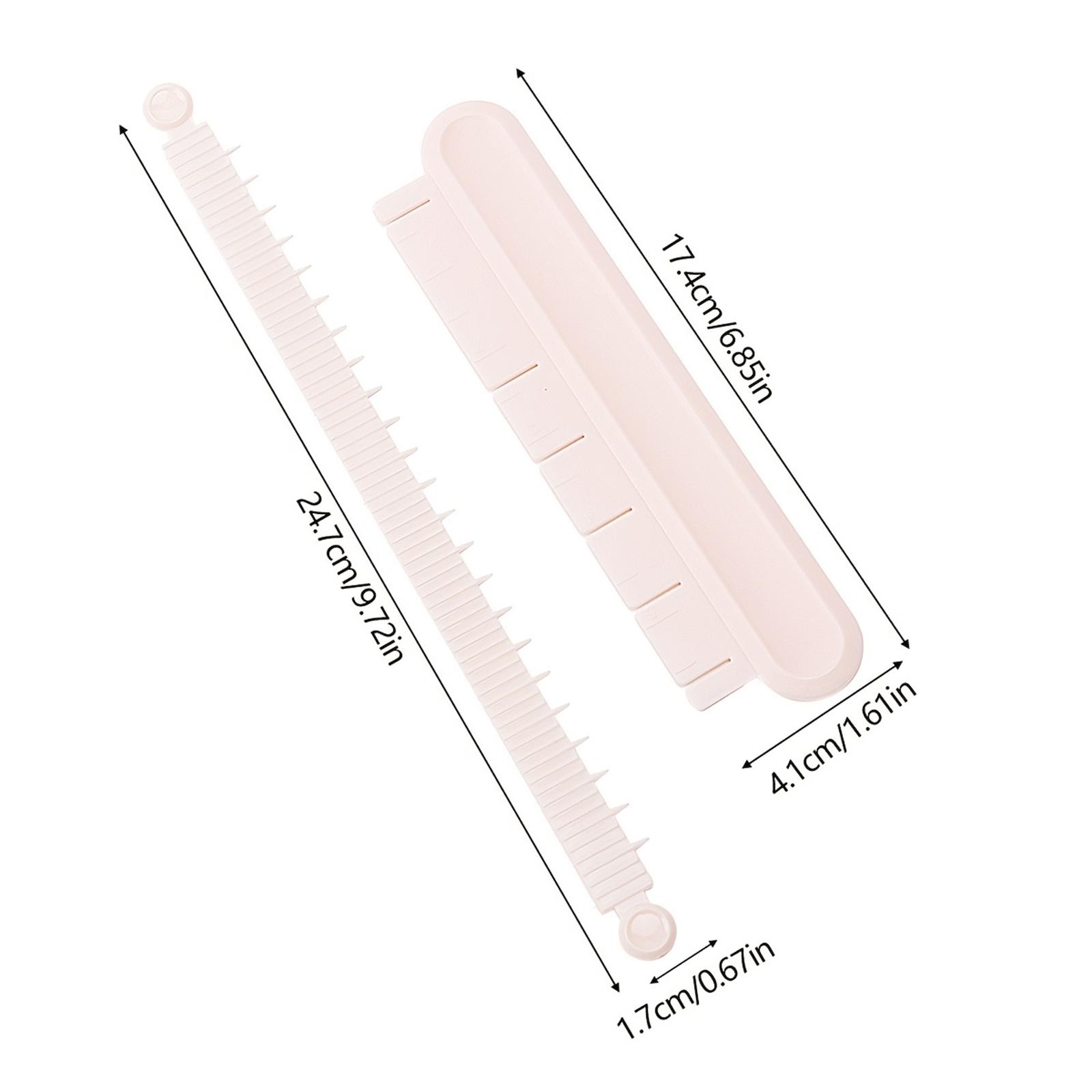 

Plastic Curved Fondant Measuring Ruler Baking Tools One Size светло-розовый