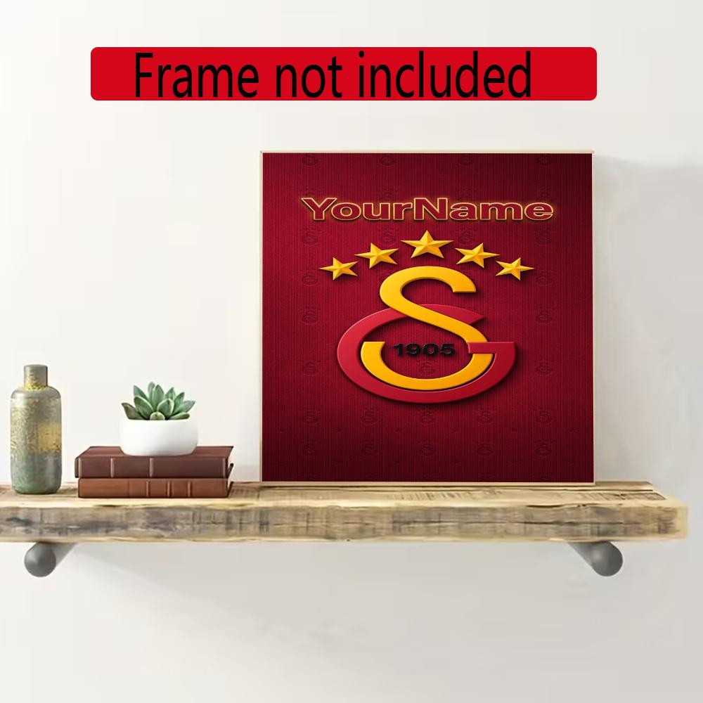 Galatasaray Personalized Name Round Diamond Painting Kit Diamond Embroidery Painting Rhinestones Mosaic Frameless Handwork Decoration Arts