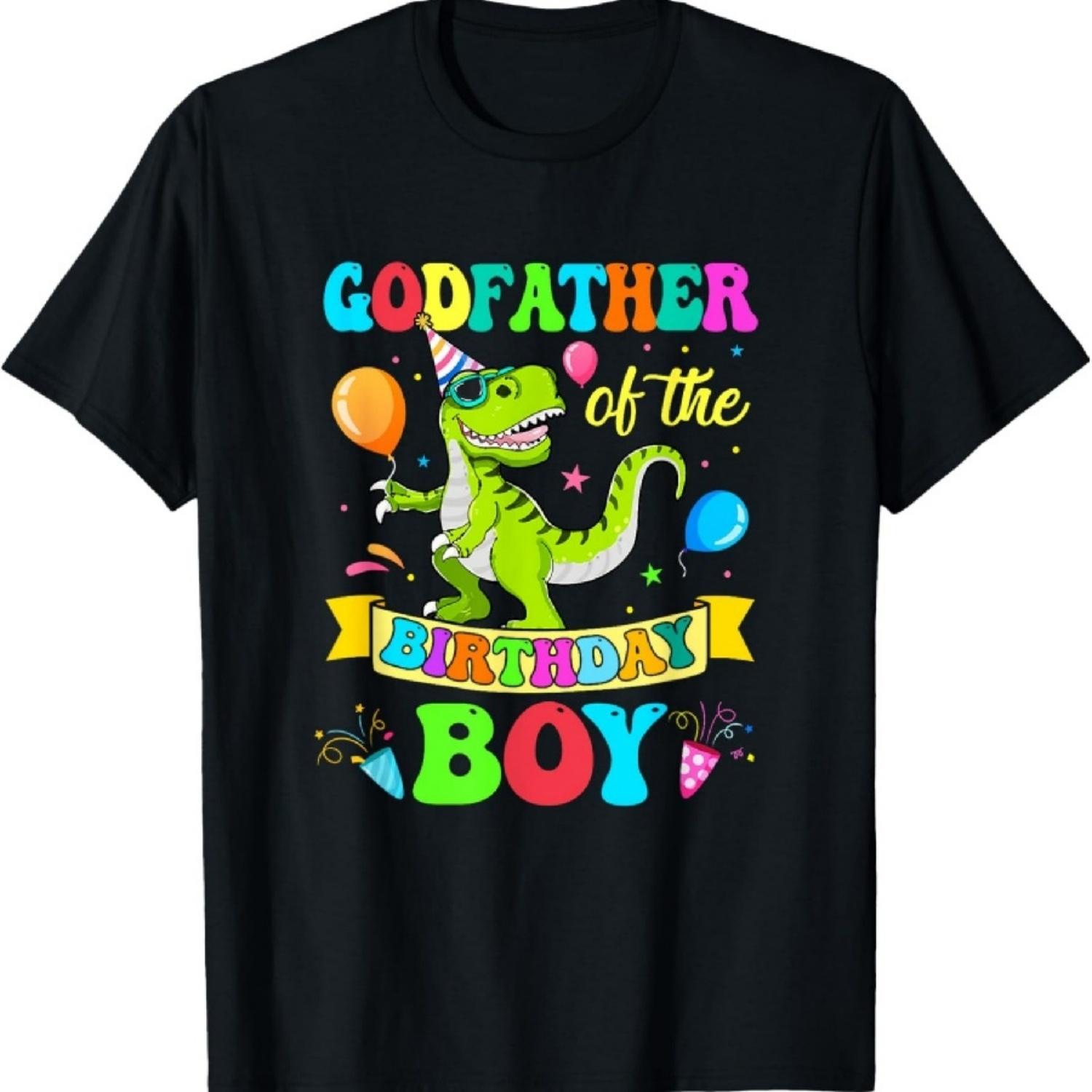 

Godfather Of The Birthday Boy T-Rex Dinosaur Birthday Party T-Shirt XXXXXL чорний