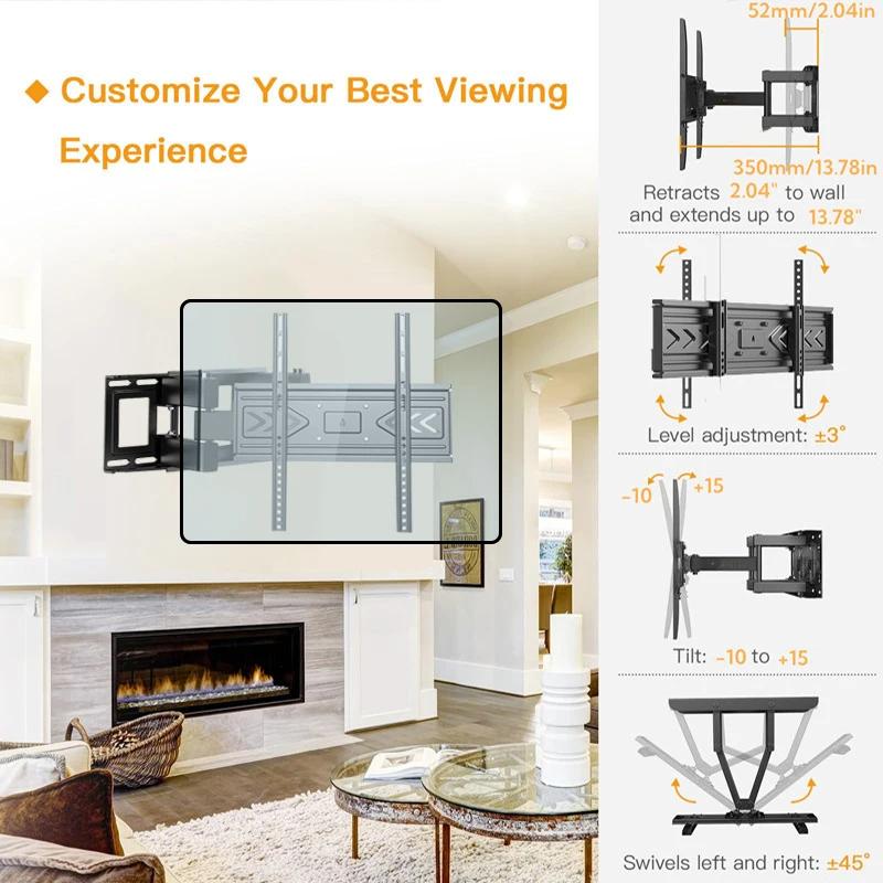 TV Wall Mount Bracket Full Motion Tilt TV Bracket Suit for 26''-60'' TV Screen Load Up To 40kg VESA 400x400mm